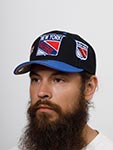Бейсболка MITCHELL NESS арт. HHSS7312-NYAYYPPPBLCK New York Rangers NHL (черный / синий)